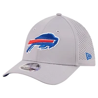 Men's New Era Gray Buffalo Bills 39THIRTY M-Crown Flex Fit Hat
