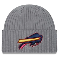 Bonnet en tricot à revers New Era pour hommes, gris chiné Buffalo Bills Color Pack