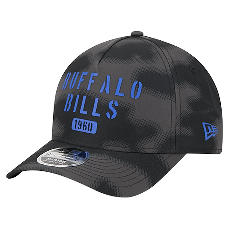 Men's New Era Gray Buffalo Bills Halftone Camo 9FORTY Hat