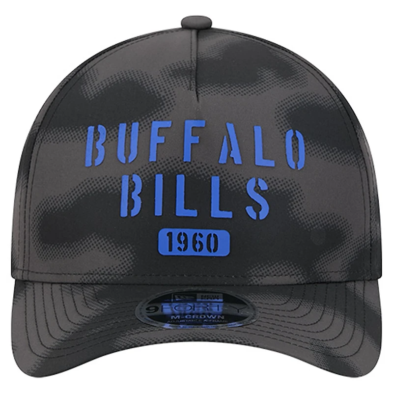 Men's New Era Gray Buffalo Bills Halftone Camo 9FORTY Hat