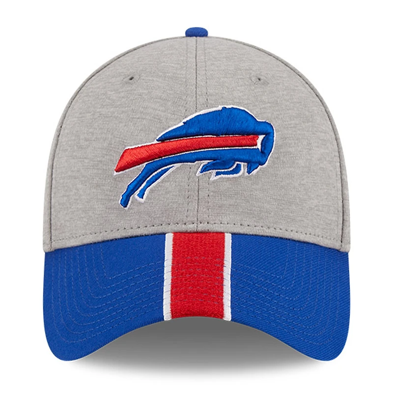Casquette flexible 39THIRTY rayée gris chiné/Royal Buffalo Bills New Era pour hommes