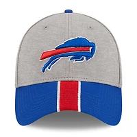 Casquette flexible 39THIRTY rayée gris chiné/Royal Buffalo Bills New Era pour hommes