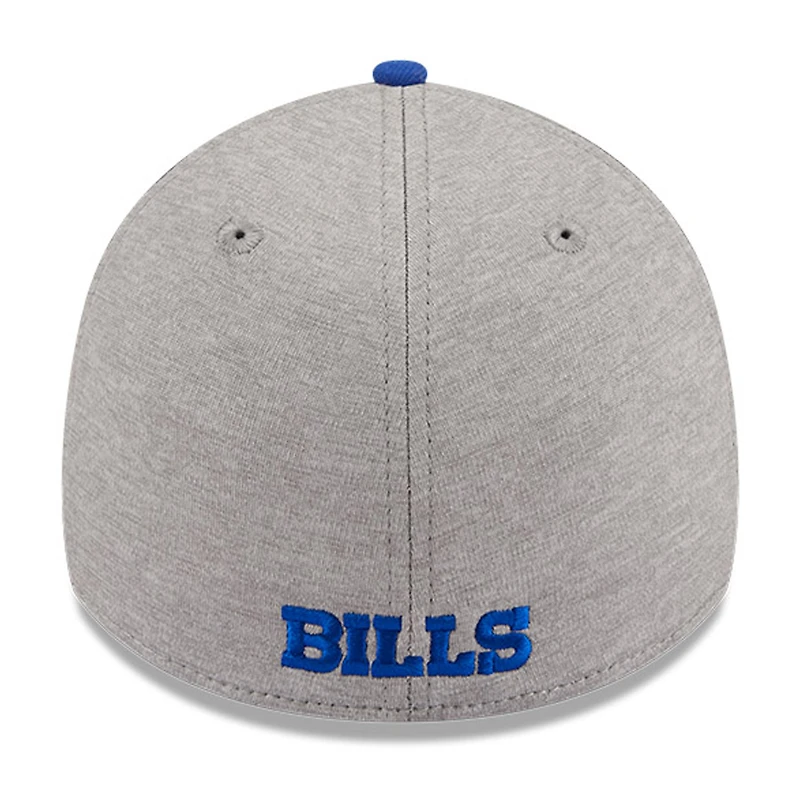 Casquette flexible 39THIRTY rayée gris chiné/Royal Buffalo Bills New Era pour hommes