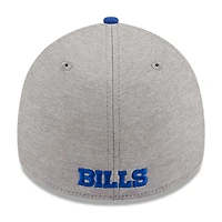 Casquette flexible 39THIRTY rayée gris chiné/Royal Buffalo Bills New Era pour hommes