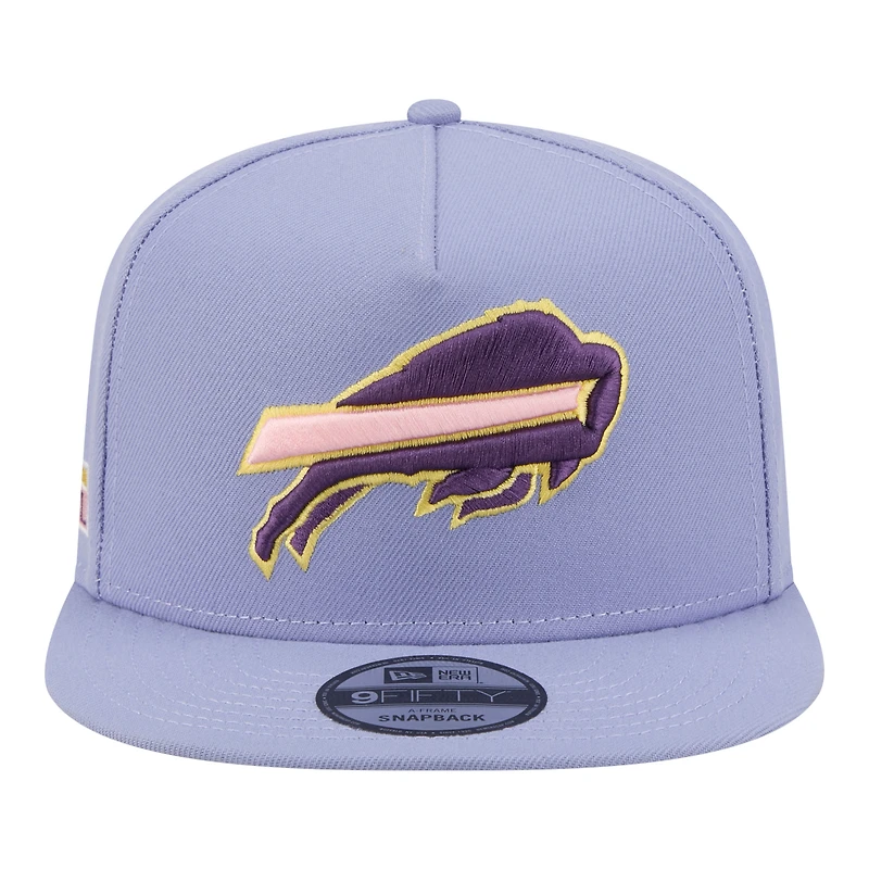 Men's New Era Lavender Buffalo Bills Bloom A-Frame 9FIFTY Snapback Hat