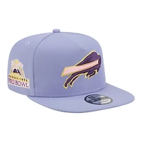 Casquette snapback New Era 9FIFTY Bloom A-Frame pour homme, couleur lavande, Buffalo Bills