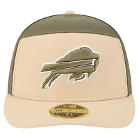 Men's New Era Light Beige/Olive Buffalo Bills Two-Tone Color Pack Split Panel 59FIFTY Fitted Hat