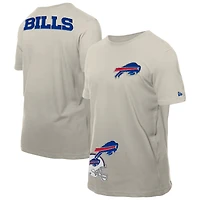 T-shirt multi-écussons Buffalo Bills beige clair New Era pour homme