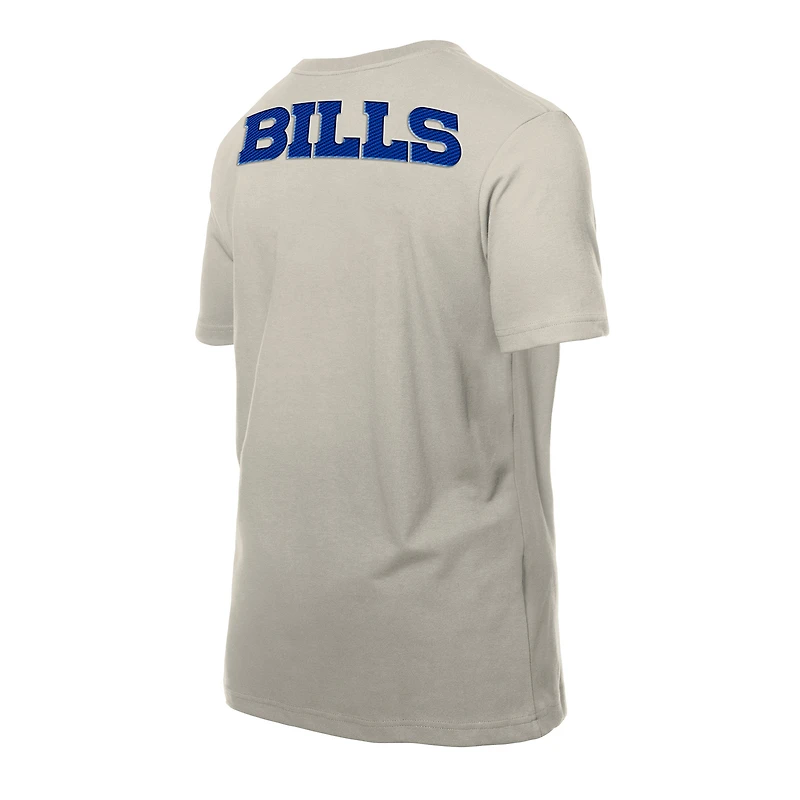 T-shirt multi-écussons Buffalo Bills beige clair New Era pour homme