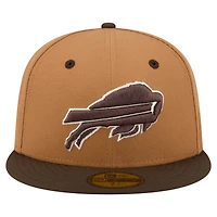 Men's New Era  Light Brown/Dark Brown Buffalo Bills Two-Tone Walnut 59FIFTY Fitted Hat