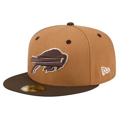 Men's New Era  Light Brown/Dark Brown Buffalo Bills Two-Tone Walnut 59FIFTY Fitted Hat
