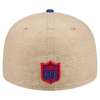 Men's New Era  Natural/Royal Buffalo Bills Pre-Curved Twine 59FIFTY Fitted Hat