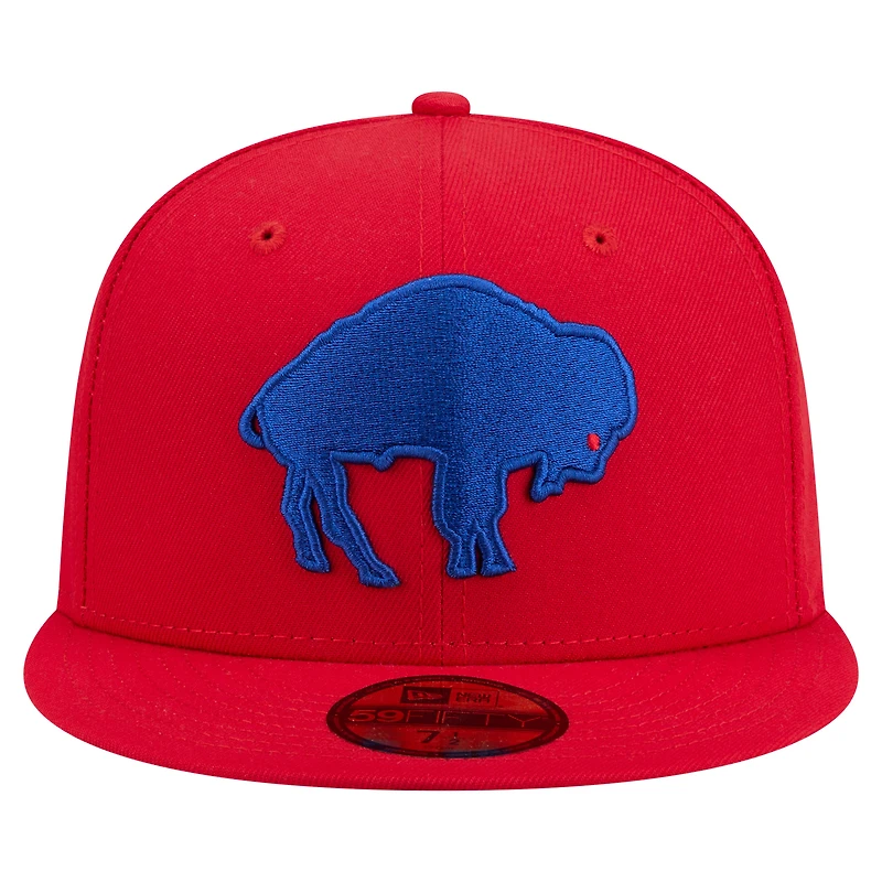 Men's New Era Red Buffalo Bills 59FIFTY Fitted Hat