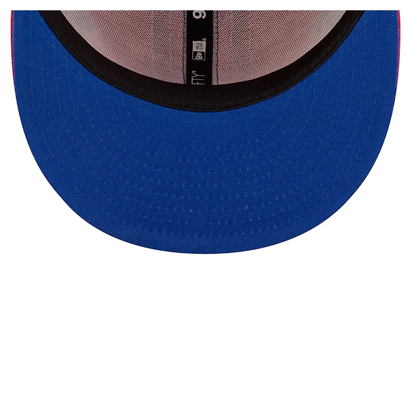 Men's New Era Red Buffalo Bills Throwback Helmet 9FIFTY Snapback Hat