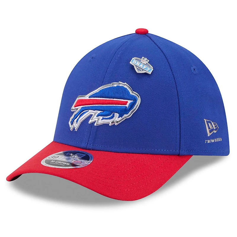 Casquette New Era Flex pour homme, bleu royal/rouge, Buffalo Bills, repêchage NFL 2026, modèle 39THIRTY M-Crown