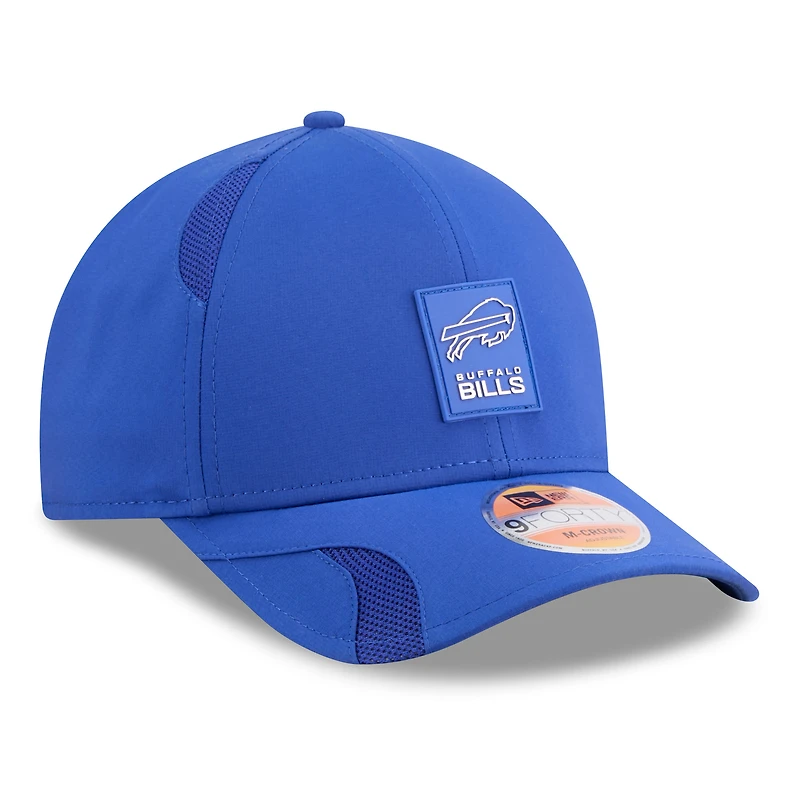 Casquette ajustable New Era Royal Buffalo Bills 2025 Sideline M-Crown 9FORTY pour homme