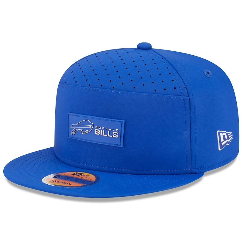 Men's New Era Royal Buffalo Bills 2025 Sideline Split Panel 9FIFTY Snapback Hat