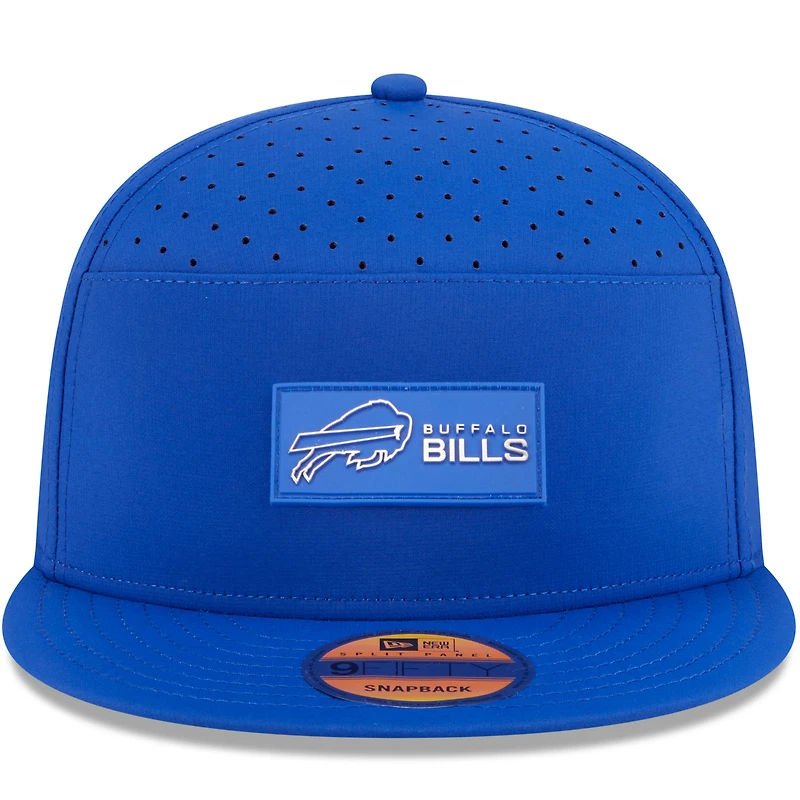 Casquette snapback 9FIFTY à panneau fendu latéral New Era Royal Buffalo Bills 2025 pour homme
