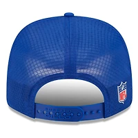 Casquette ajustable New Era Royal Buffalo Bills 2025 Sideline Throwback 9SEVENTY Trucker pour homme