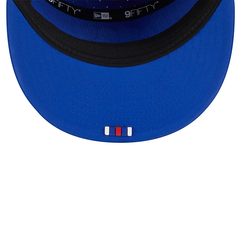 Casquette snapback 9FIFTY à panneau fendu rétro New Era Royal Buffalo Bills 2025 pour homme