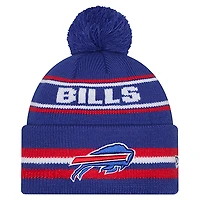 Bonnet à revers classique pour homme New Era Royal Buffalo Bills avec pompon