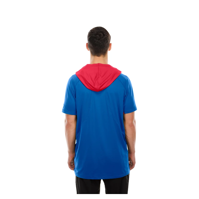 T-shirt à capuche et manches courtes raglan authentique des Buffalo Bills de New Era pour homme