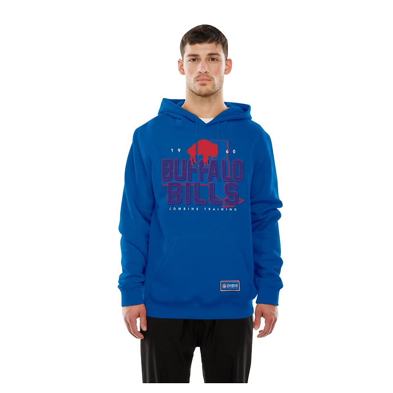 Men's New Era Royal Buffalo Bills Combine Authentic Local State Throwback Hoodie