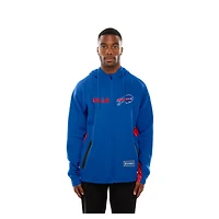 Sweat à capuche entièrement zippé New Era Royal Buffalo Bills Combine Authentic Raglan Scuba pour homme