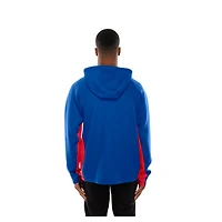 Sweat à capuche entièrement zippé New Era Royal Buffalo Bills Combine Authentic Raglan Scuba pour homme