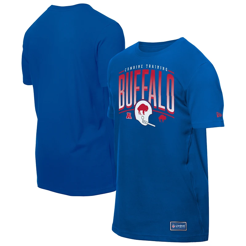 Men's New Era  Royal Buffalo Bills Combine Authentic Training Throwback T-Shirt