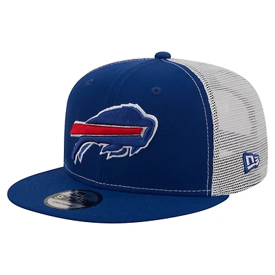 Casquette trucker snapback New Era Royal Buffalo Bills Core Team 9FIFTY pour homme