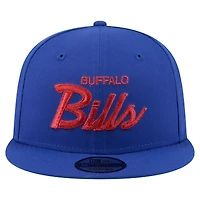 Casquette snapback New Era Royal Buffalo Bills Core Team Script 9FIFTY pour homme