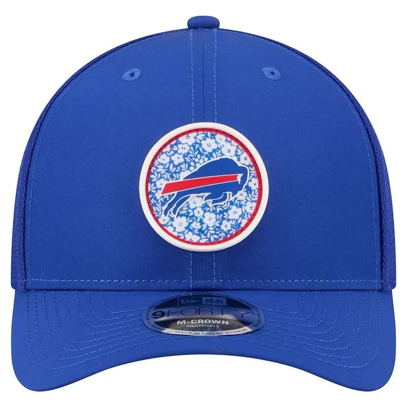 Men's New Era Royal Buffalo Bills Floral 9FORTY M-Crown Trucker Adjustable Hat
