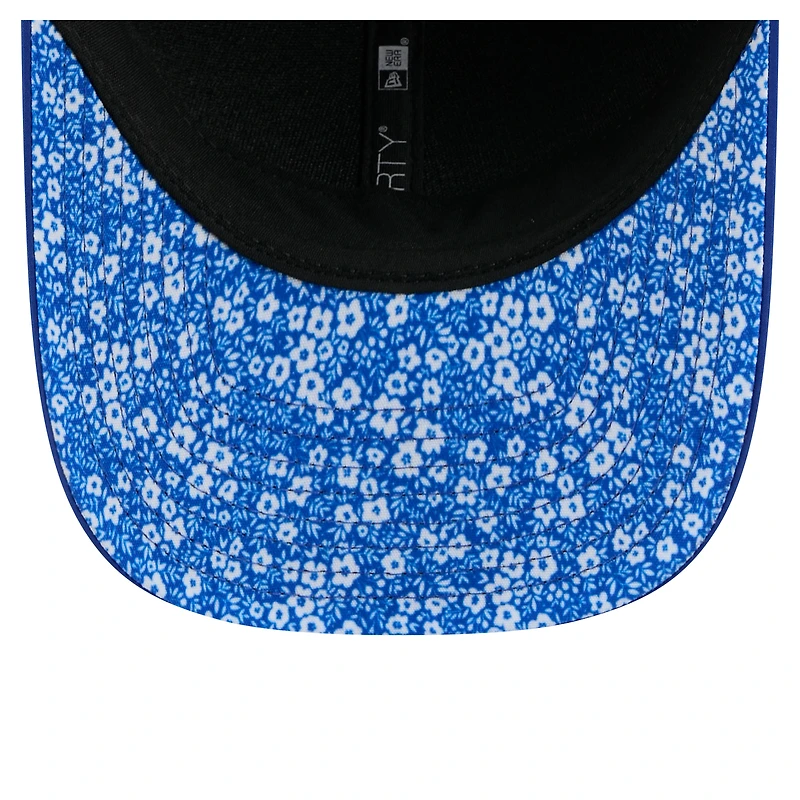 Casquette trucker ajustable New Era Royal Buffalo Bills Floral 9FORTY M-Crown pour homme