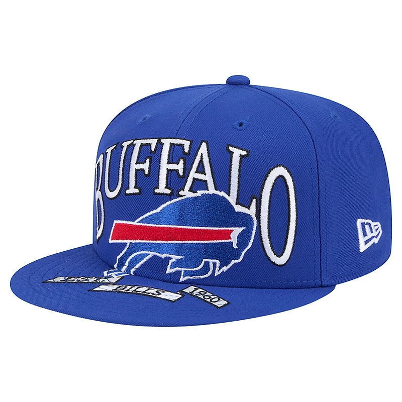 Men's New Era Royal Buffalo Bills Oversized 59FIFTY Fitted Hat