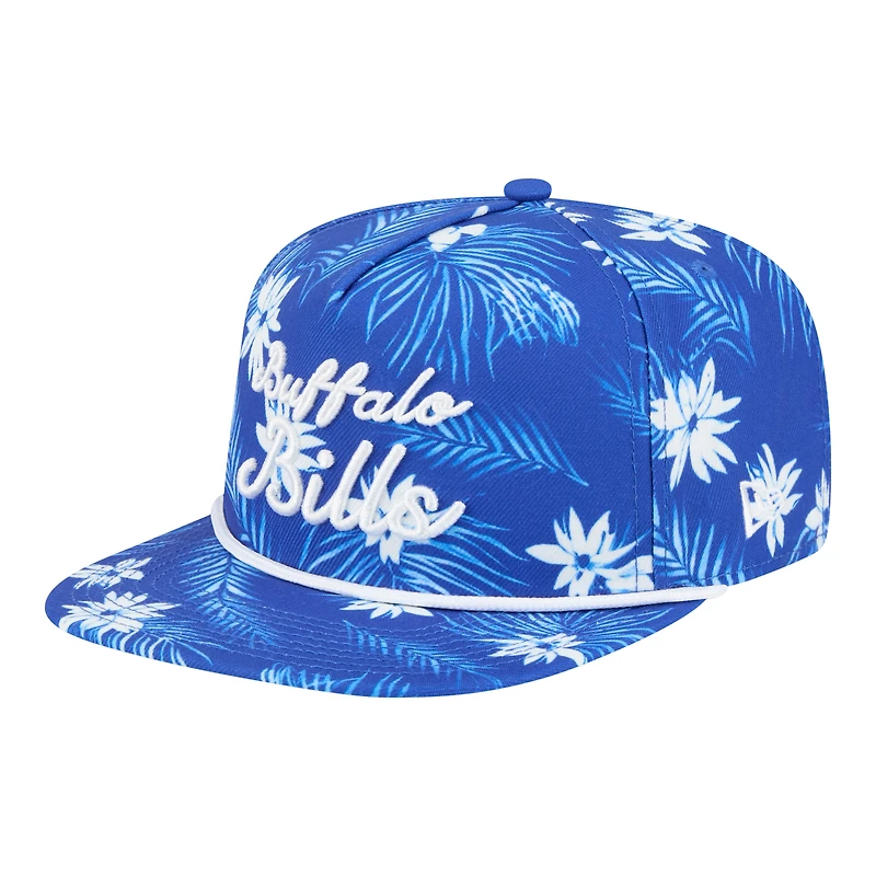 Casquette snapback New Era Royal Buffalo Bills Palm Print A-Frame 9FIFTY pour homme
