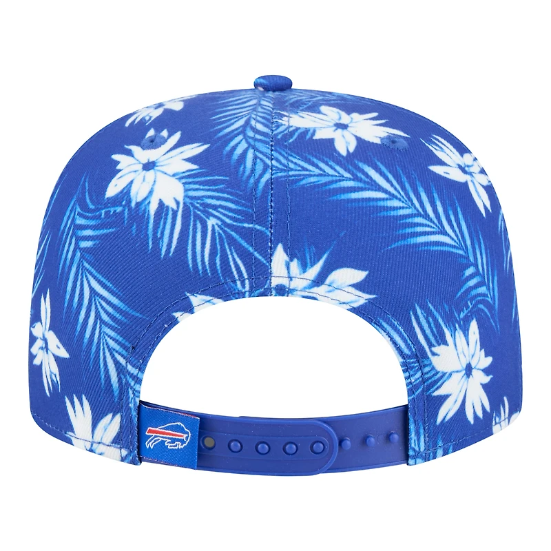Men's New Era Royal Buffalo Bills Palm Print A-Frame 9FIFTY Snapback Hat