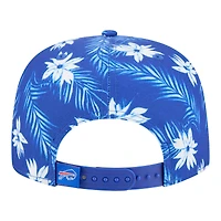 Men's New Era  Royal Buffalo Bills Palm Print A-Frame 9FIFTY Snapback Hat