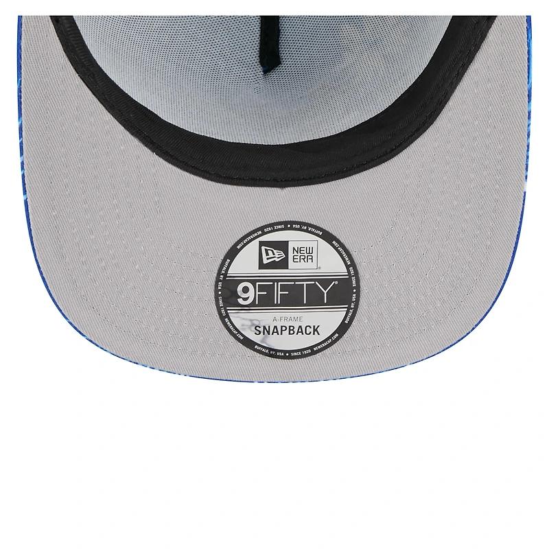 Men's New Era Royal Buffalo Bills Palm Print A-Frame 9FIFTY Snapback Hat