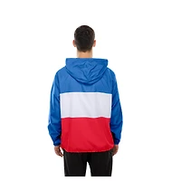 Coupe-vent à capuche et fermeture éclair quart de tour New Era Royal Buffalo Bills pour homme