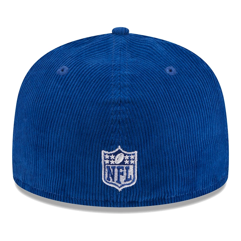 Casquette ajustée 59FIFTY Royal Buffalo Bills Throwback Cord New Era pour hommes