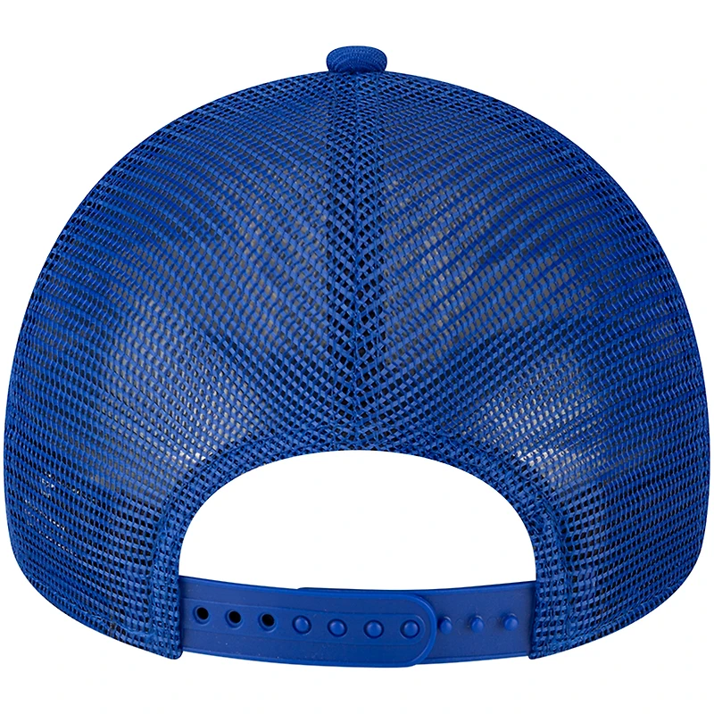 Men's New Era Royal Buffalo Bills Throwback Logo A-Frame Trucker 9FORTY Adjustable Hat