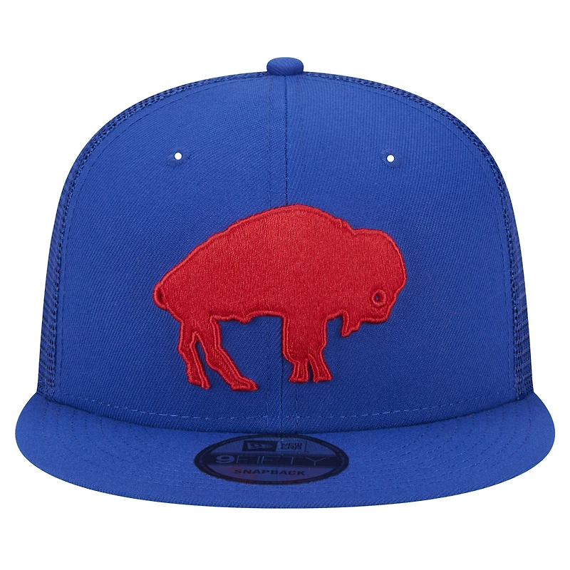 Casquette snapback 9FIFTY Main Trucker Throwback des Royal Buffalo Bills de New Era pour homme