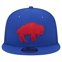 Casquette snapback 9FIFTY Main Trucker Throwback des Royal Buffalo Bills de New Era pour homme