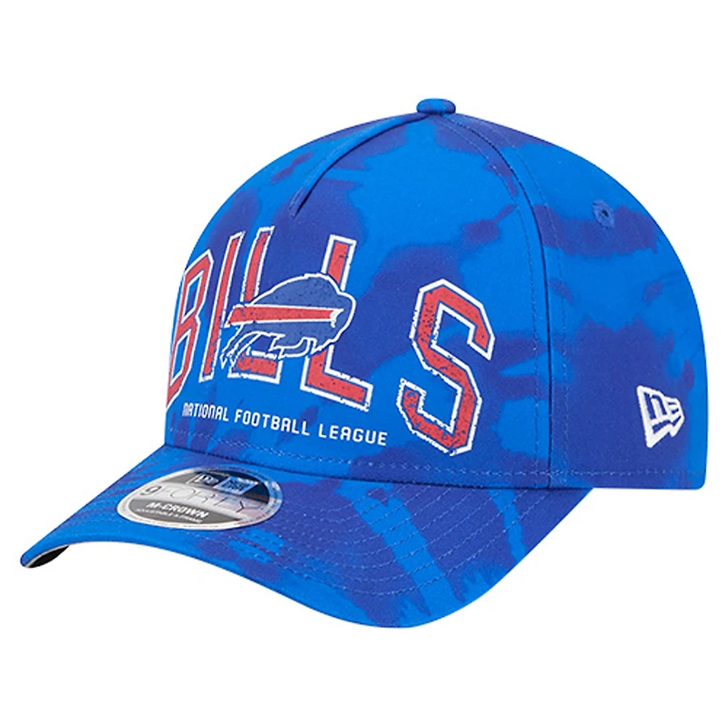 Men's New Era Royal Buffalo Bills Tie Dye Fade 9Forty M-Crown A-Frame Adjustable Hat
