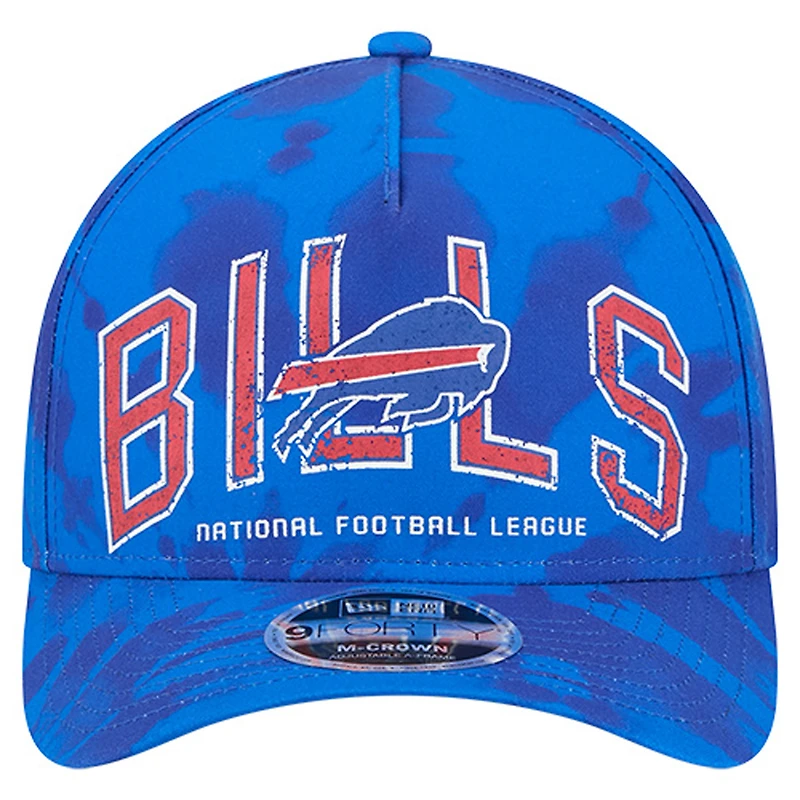 Men's New Era Royal Buffalo Bills Tie Dye Fade 9Forty M-Crown A-Frame Adjustable Hat