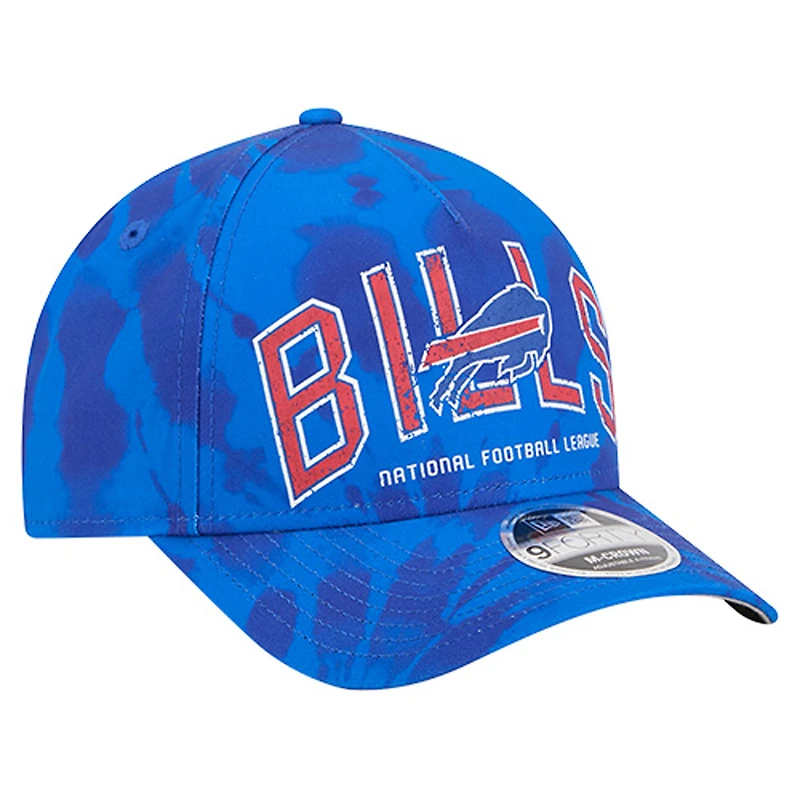Men's New Era Royal Buffalo Bills Tie Dye Fade 9Forty M-Crown A-Frame Adjustable Hat