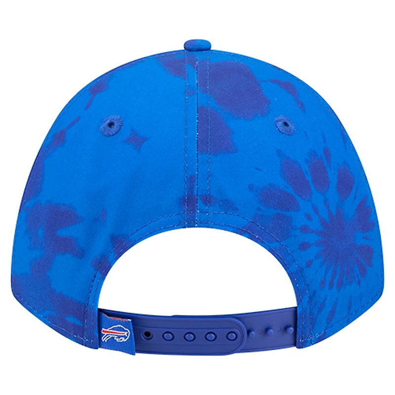 Men's New Era Royal Buffalo Bills Tie Dye Fade 9Forty M-Crown A-Frame Adjustable Hat