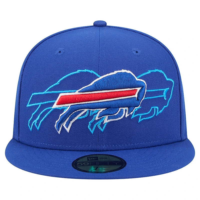 Men's New Era Royal Buffalo Bills Tri-Hit 59FIFTY Fitted Hat