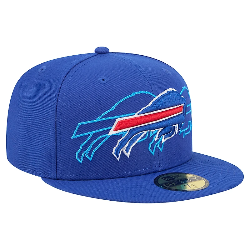 Men's New Era Royal Buffalo Bills Tri-Hit 59FIFTY Fitted Hat